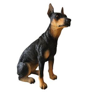 Vintage Hand-Painted Doberman Pinscher Figurine – Boxed NOS